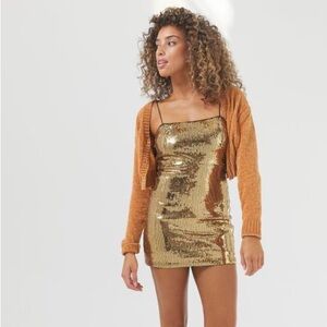 Urban Outfitters Gold Dress